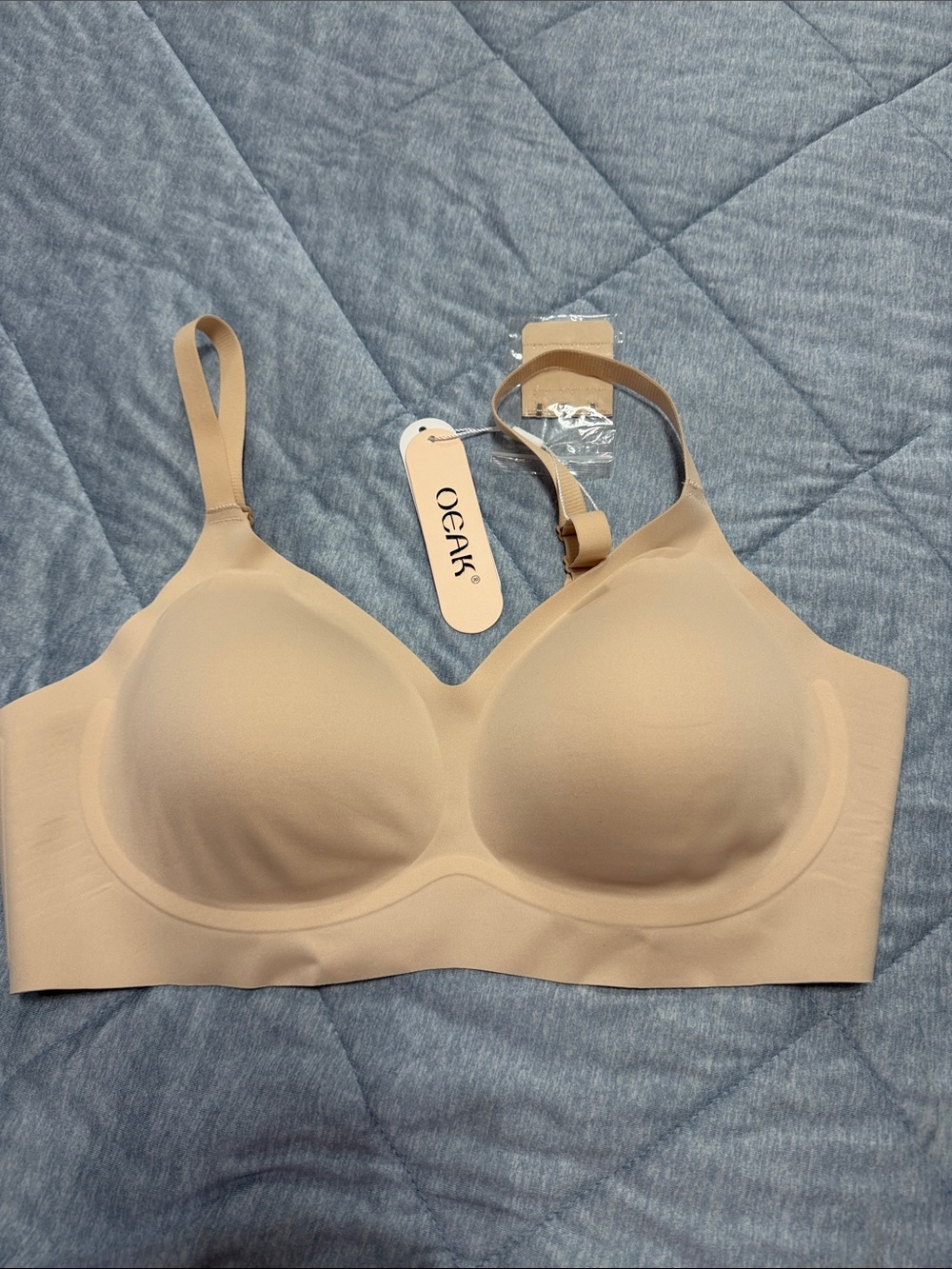 Oeak Nude Seamless Wireless T-Shirt Bra